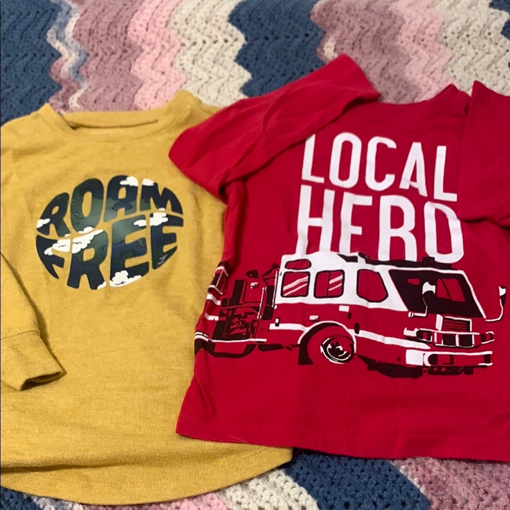 Garanimals Mustard long sleeve- old Navy long sleeve. Sold as pair